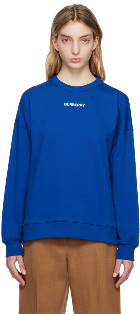 burberry logo printed cotton oversized sweatshirt